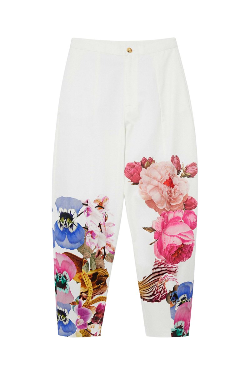 Pantalon tappered taille haute Lil - Blanc