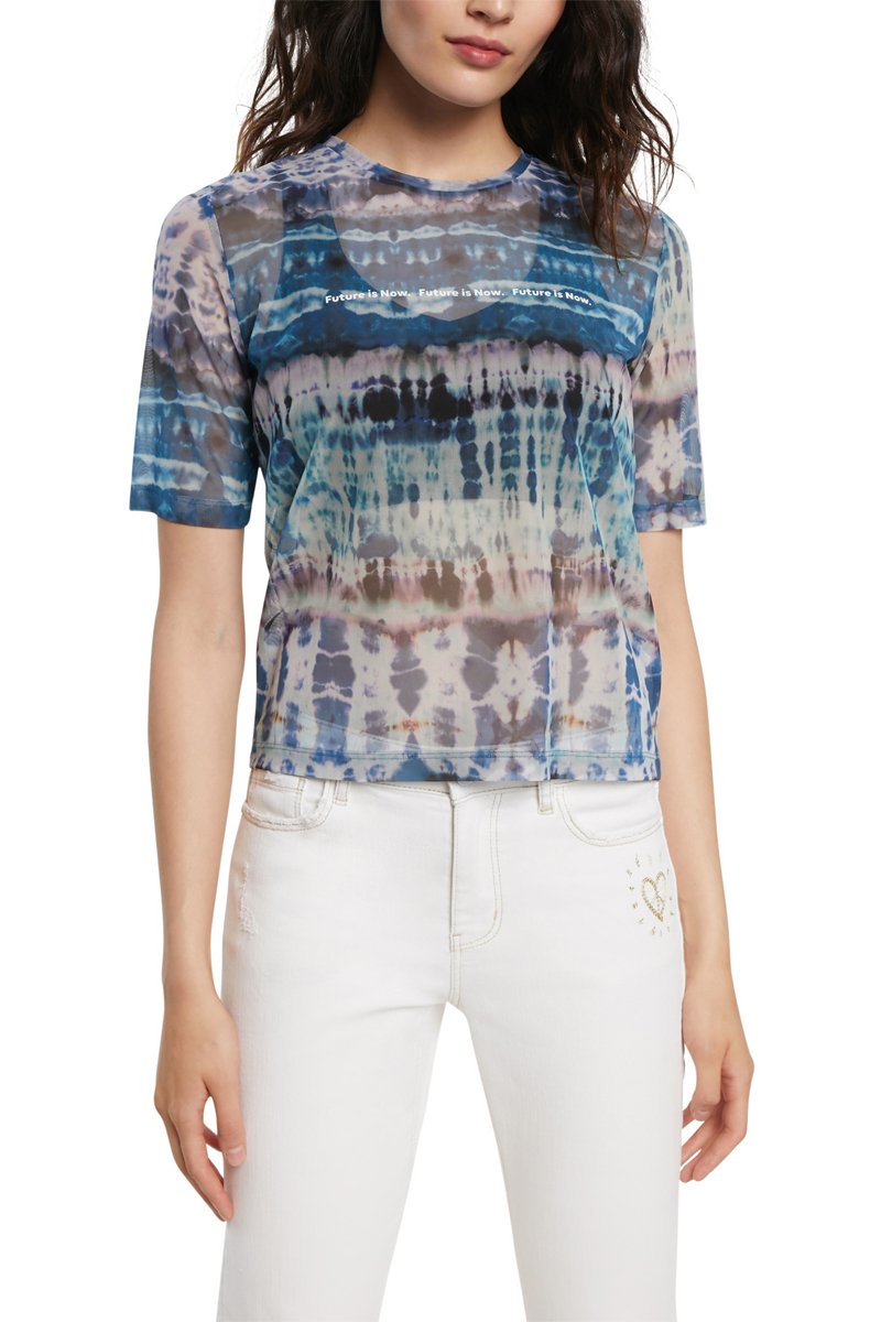 T-shirt Bleu et beige