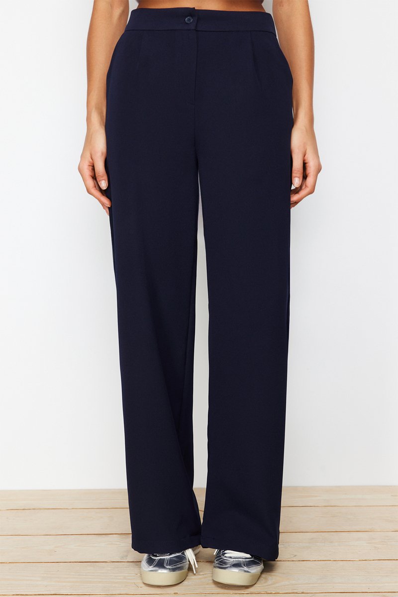 Pantalon wide legs - Bleu marine