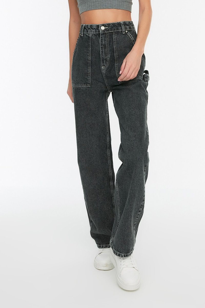 Jean wide legs - Anthracite