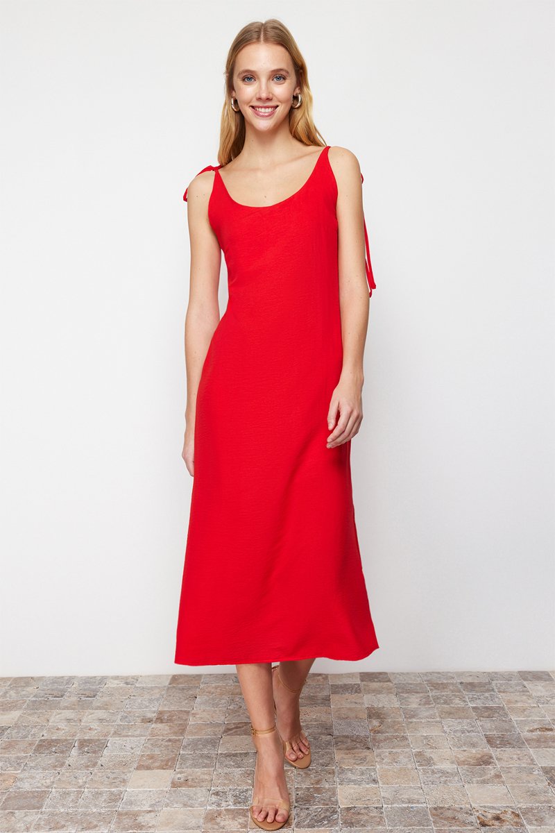 Robe midi - Rouge
