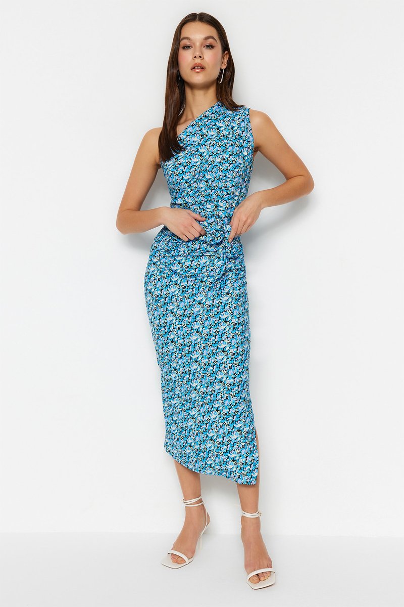 Robe asymétrique Bleu