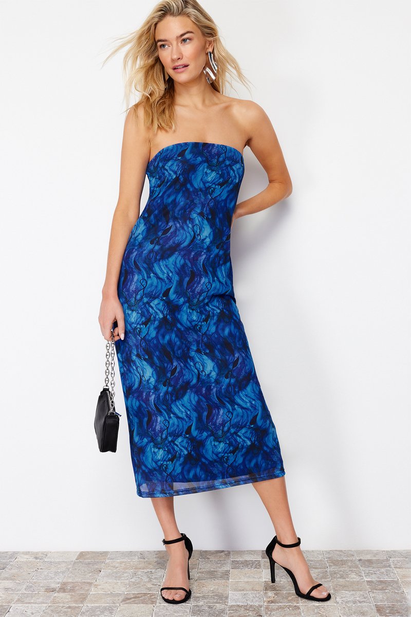 Robe midi Bleu marine