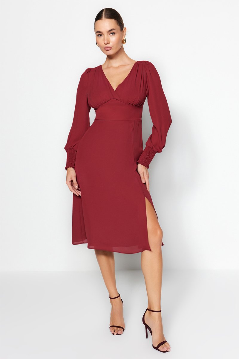 Robe midi Bordeaux