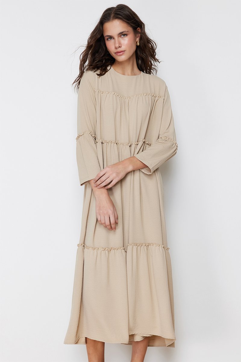 Robe trapèze - Beige