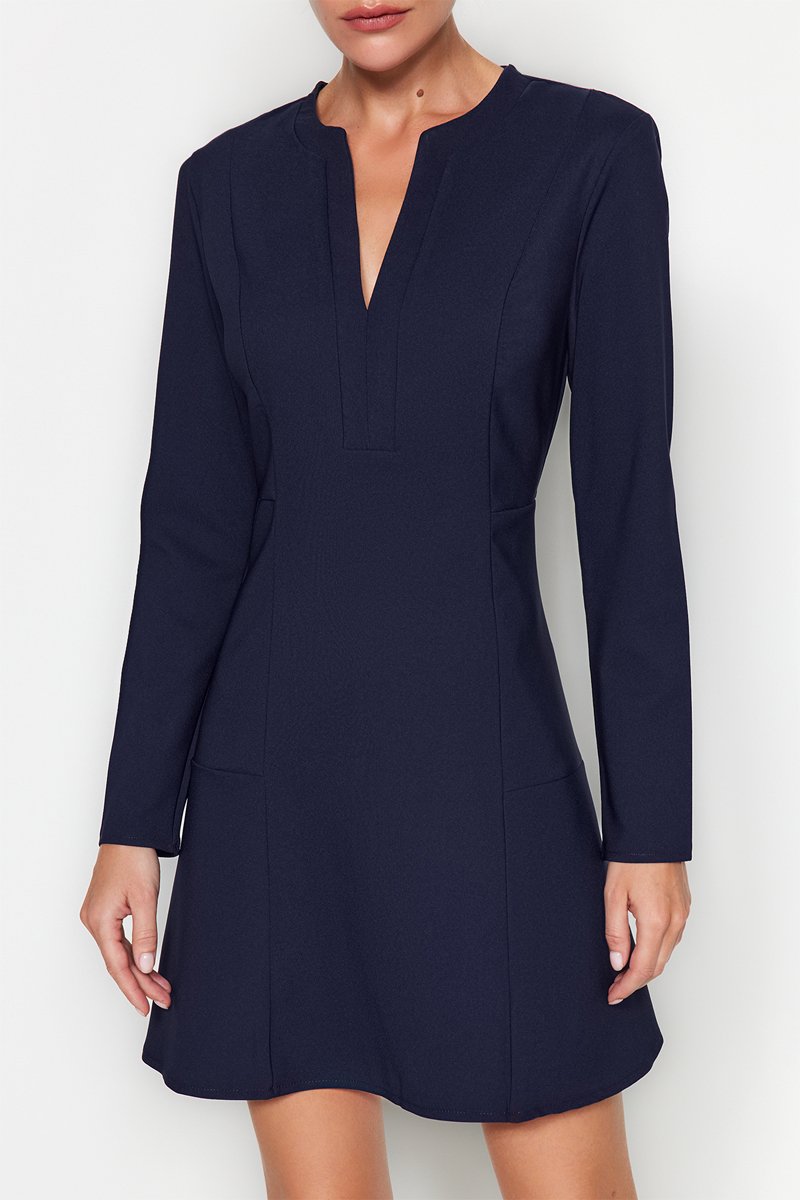 Robe patineuse - Bleu foncé