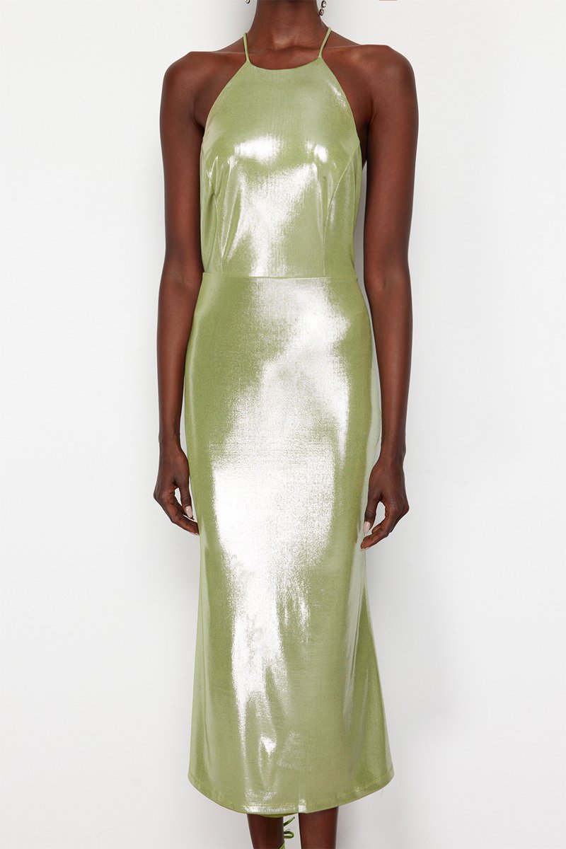 Robe midi - Vert olive