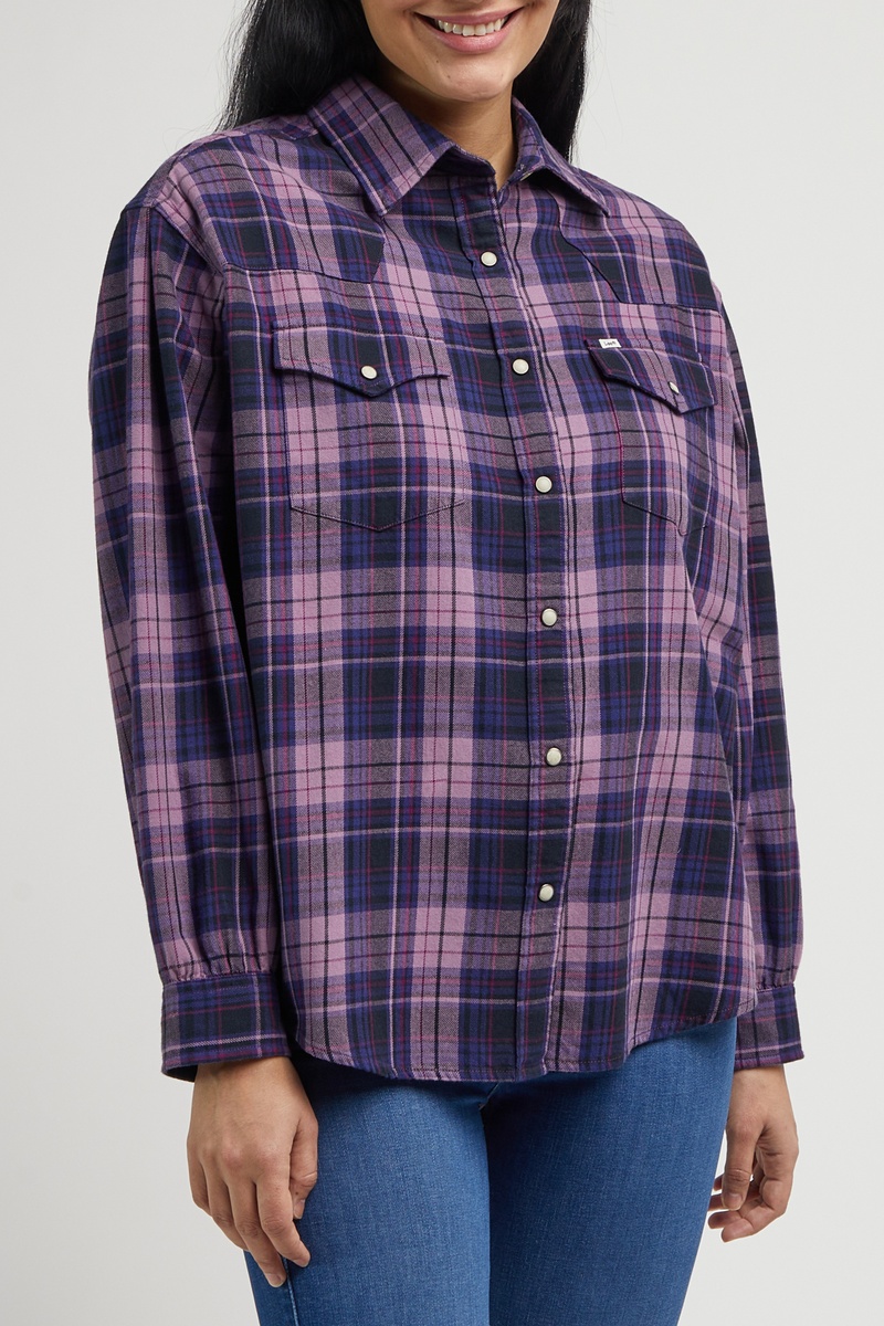 Chemise regular Violet et rose