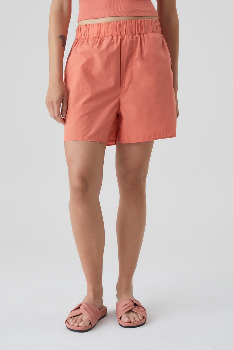 Short regular en coton biologique - Pêche