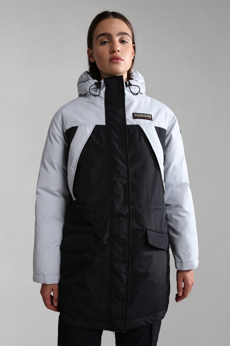 Parka à capuche Epoch Gris clair et noir