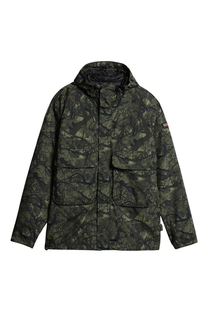 Parka à capuche A-Firewood Kaki