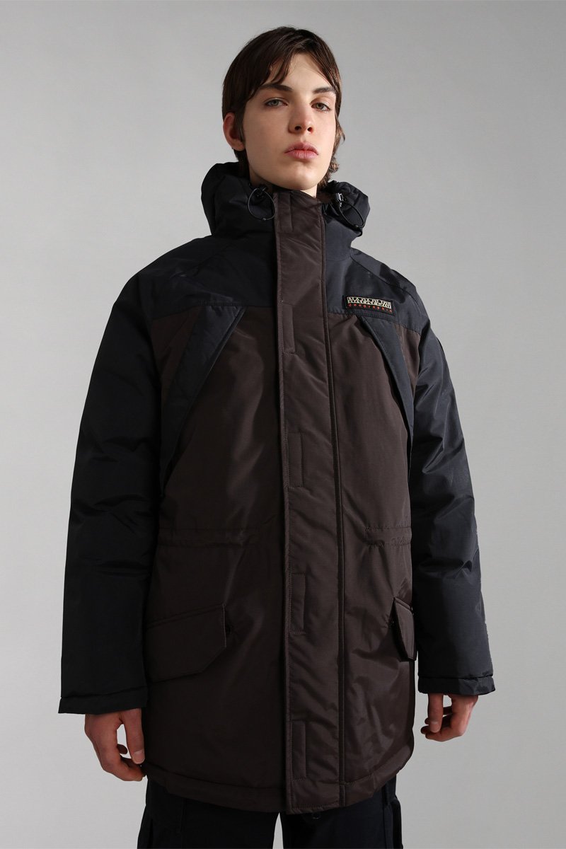 Parka à capuche Epoch Marron et noir