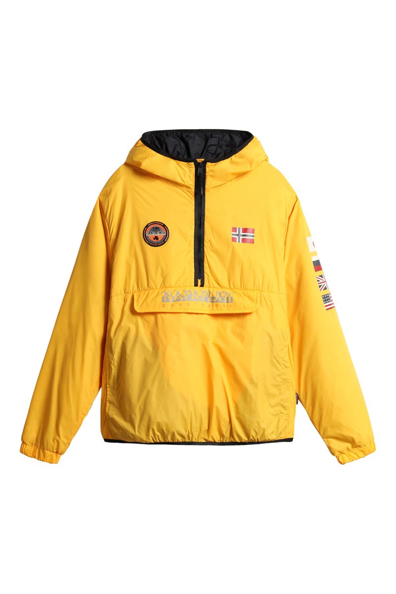 Coupe-vent à capuche Circular Jaune