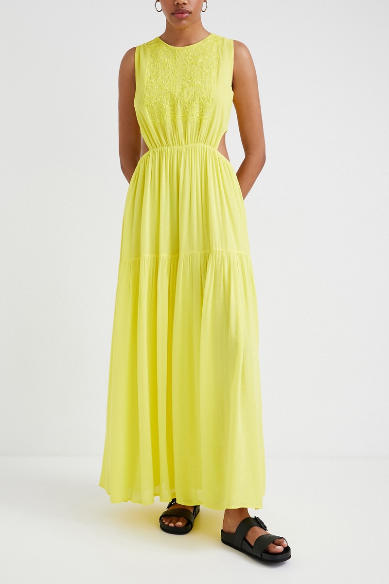 Robe longue Karen - Jaune