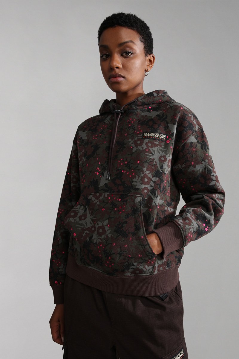 Sweat à capuche B-Earth Bordeaux et gris clair