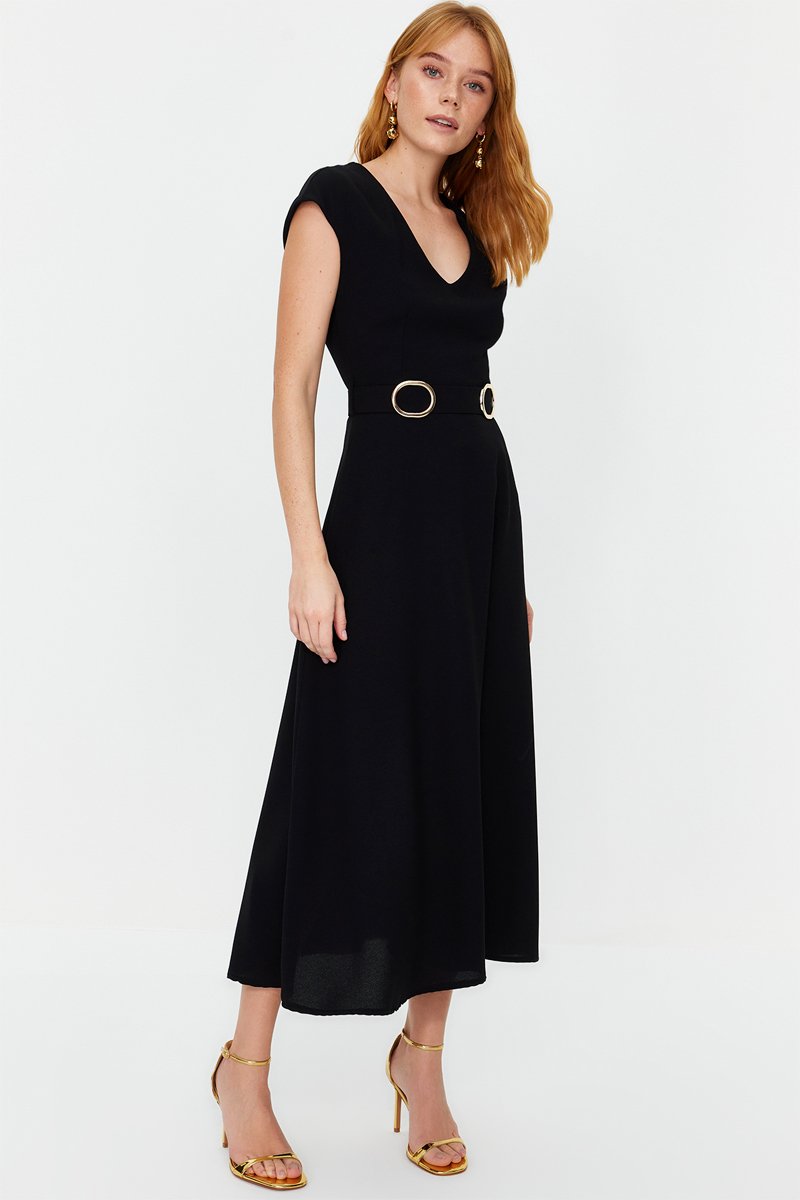 Robe midi Noir