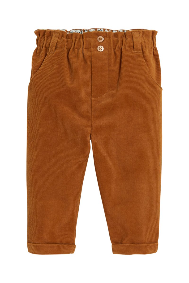 Pantalon en velours côtelé Camel - Obaïbi