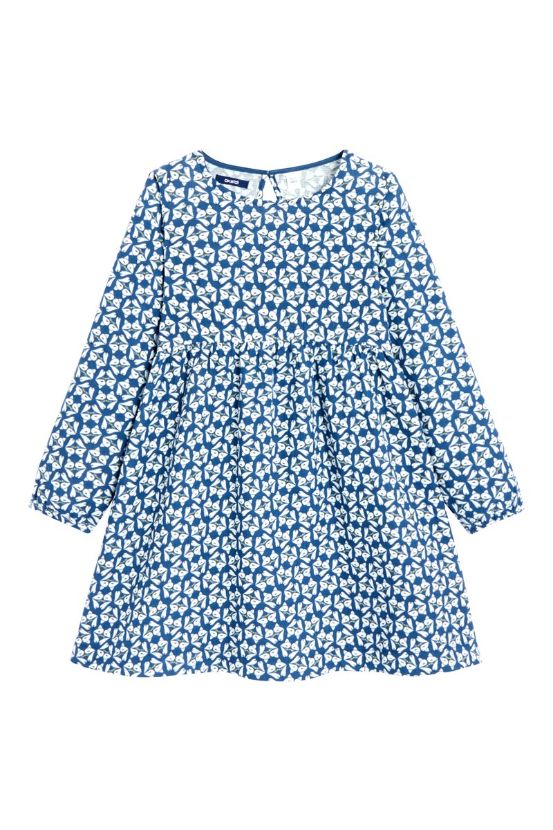 Robe Bleu cobalt et écru - Okaïdi