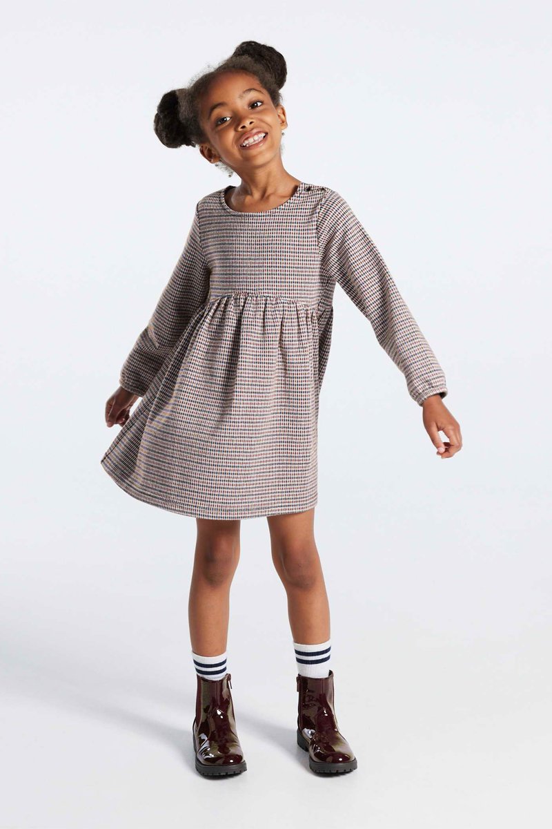 Robe Bordeaux et écru - Okaïdi