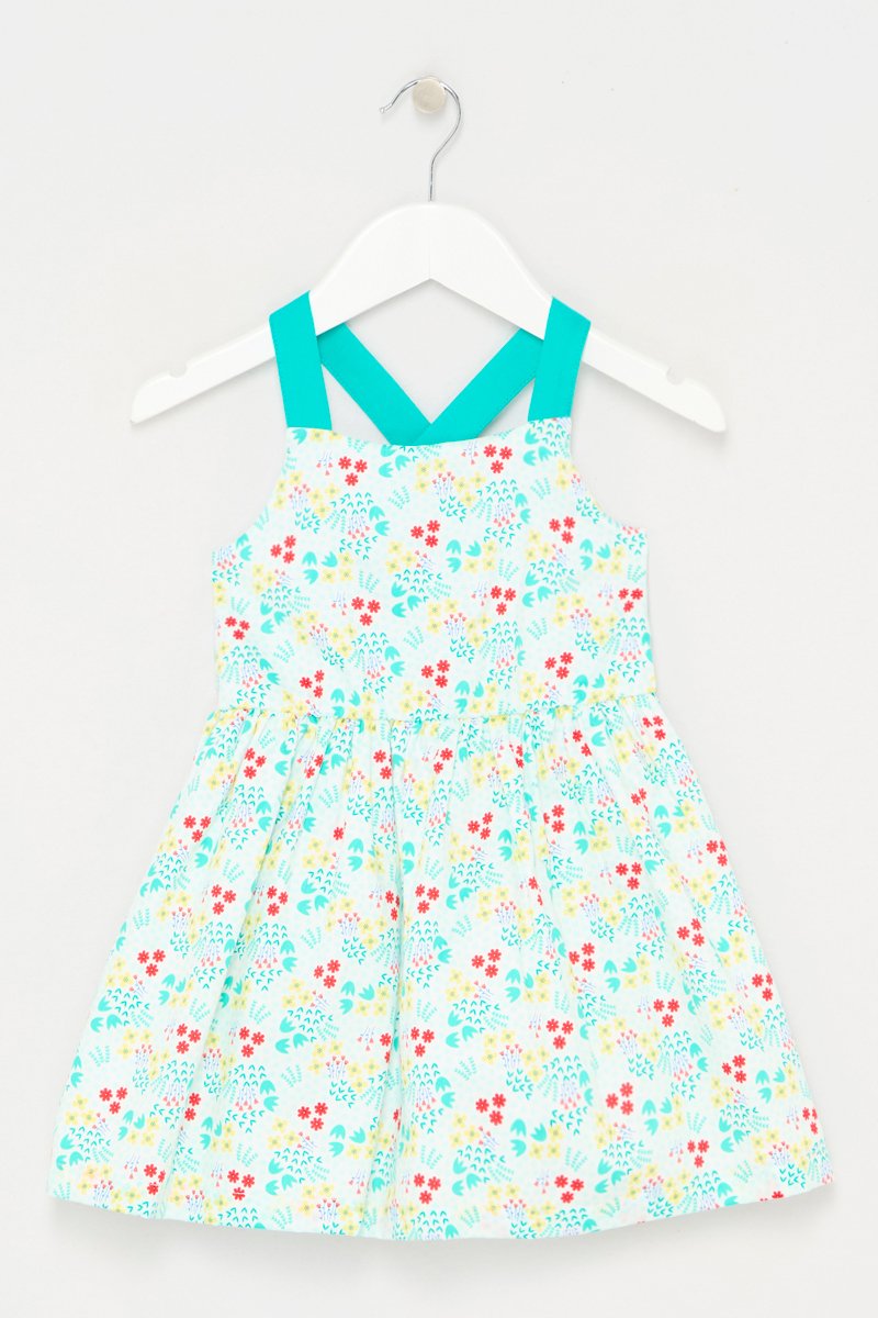 Robe - Blanc et turquoise - Okaïdi