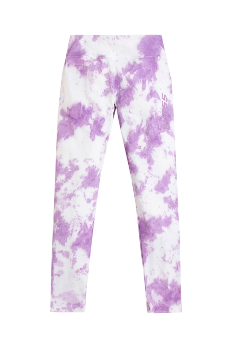 Legging tie and dye Mauve et blanc