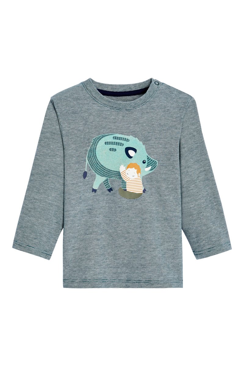 T-shirt Vert foncé et écru - Obaïbi