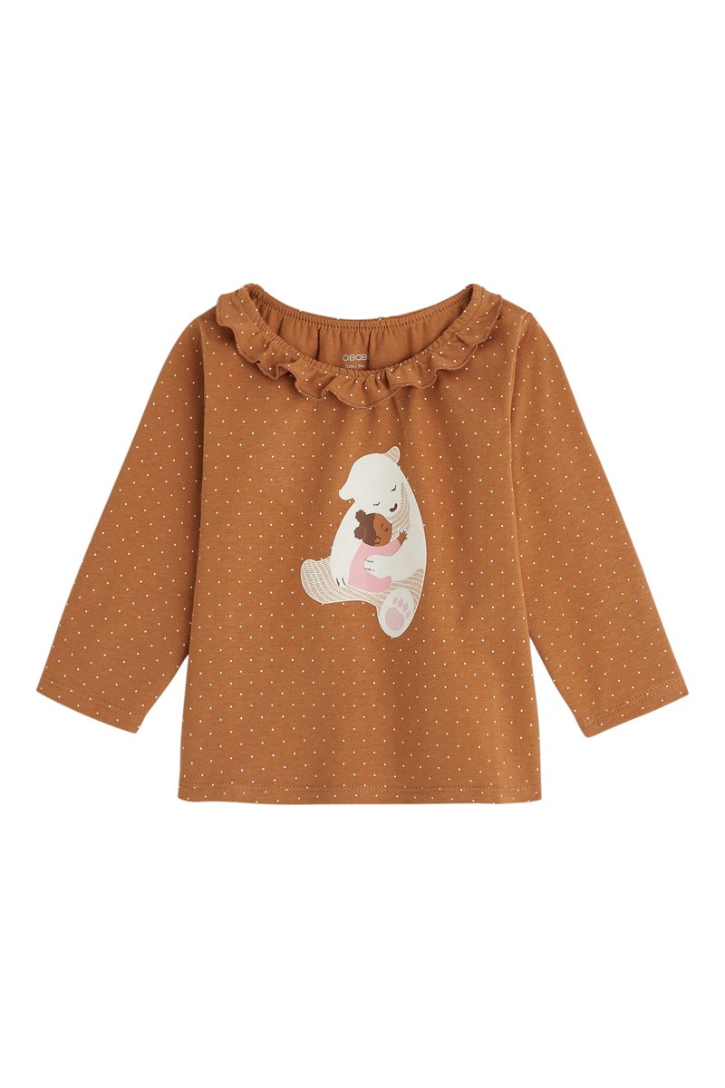 T-shirt Camel et écru - Obaïbi