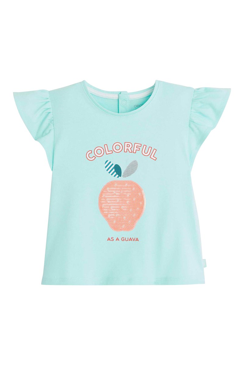 T-shirt en coton biologique Bleu clair - Obaïbi