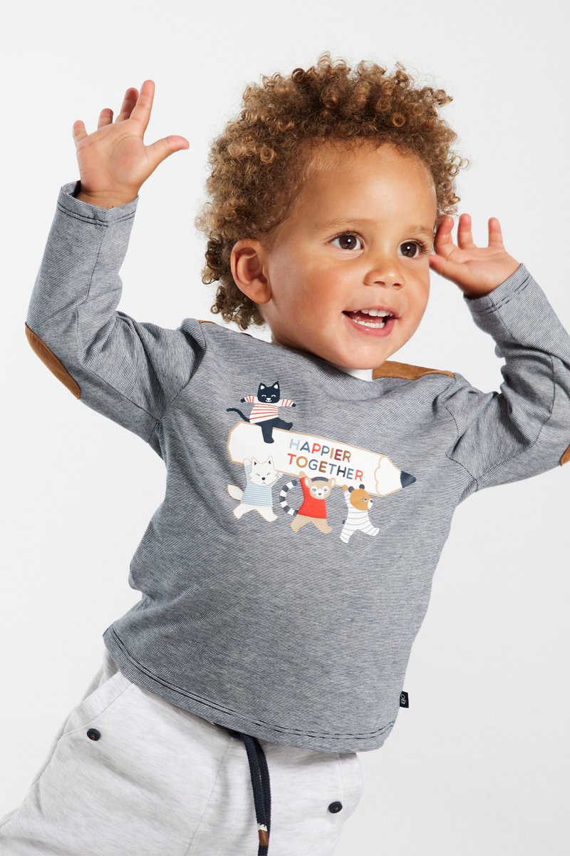 T-shirt Bleu marine et blanc - Obaïbi