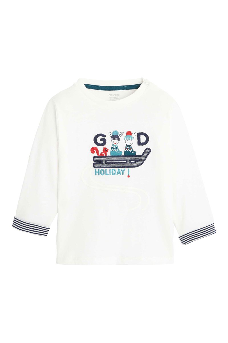 T-shirt en coton biologique Ecru - Obaïbi