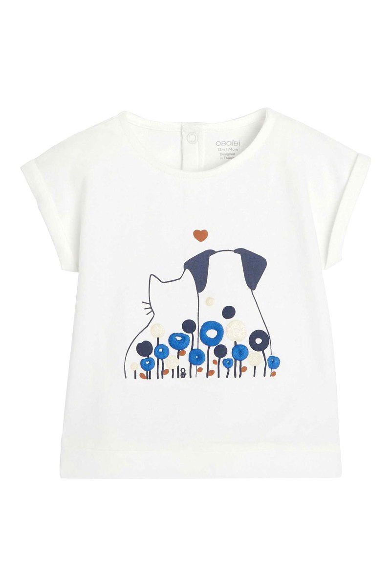 T-shirt en coton biologique Blanc - Obaïbi