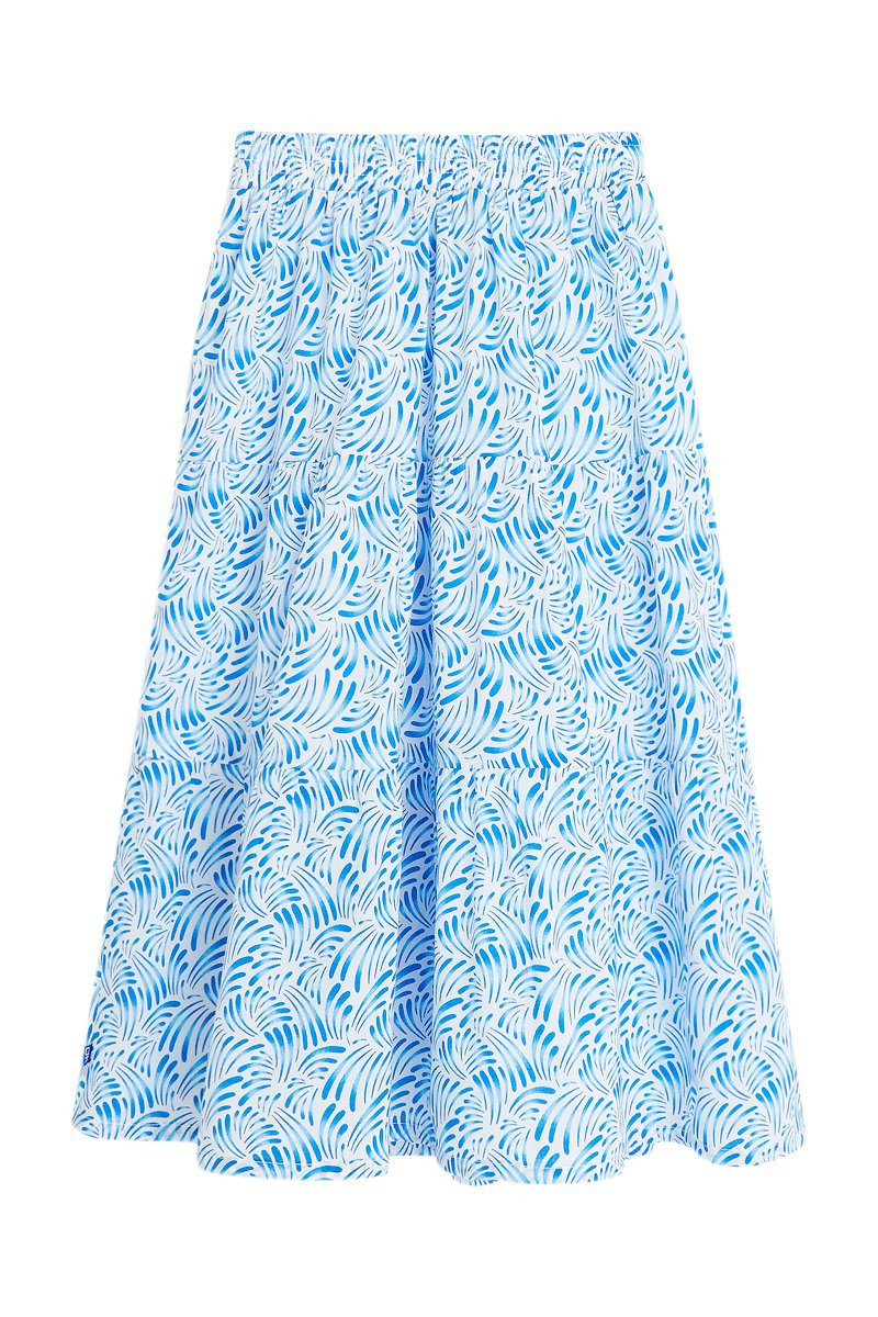 Jupe volantée Turquoise et blanc - Okaïdi