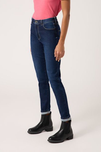 Jean slim 7/8 taille haute Bleu marine