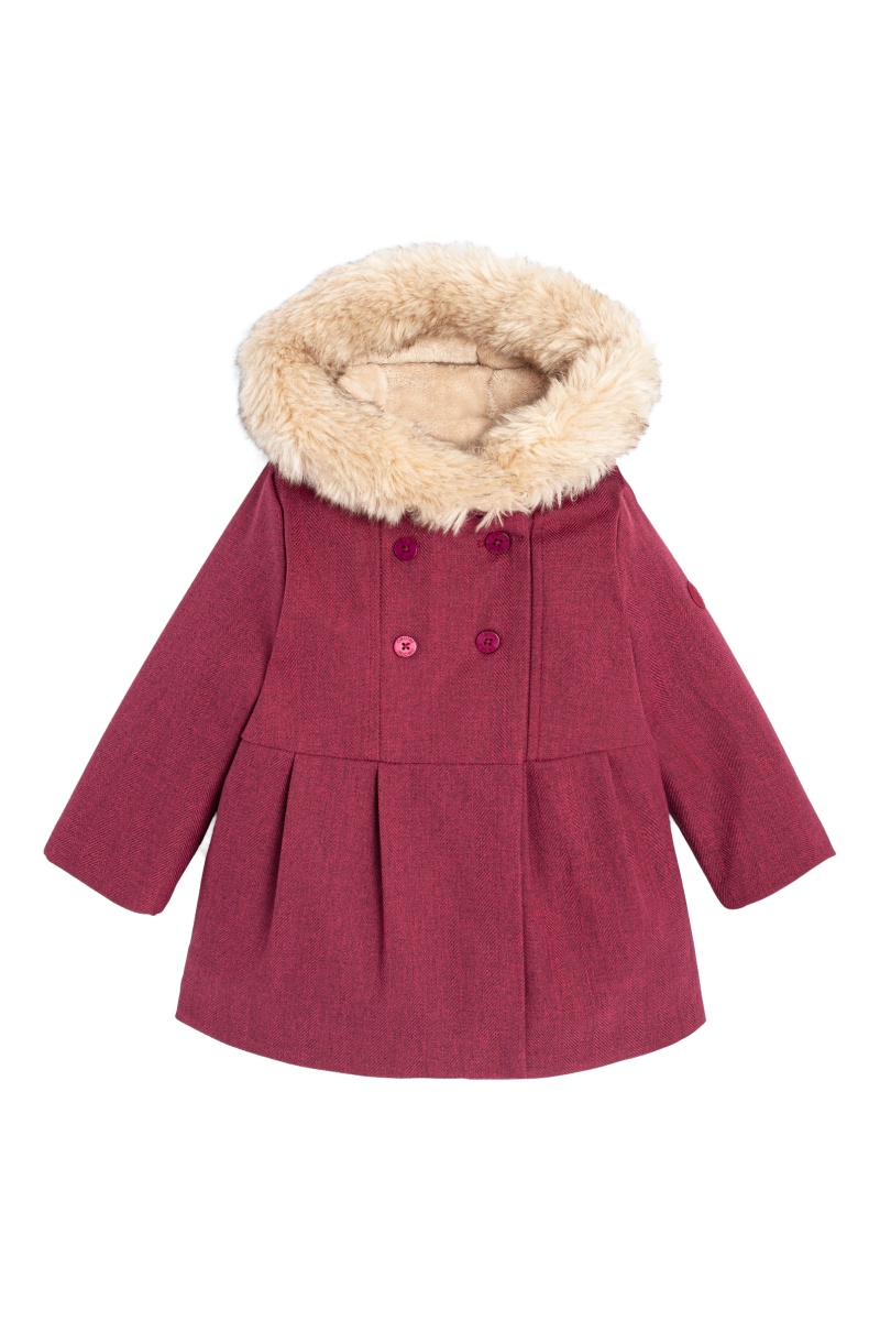 Manteau à capuche Bordeaux chiné - Obaïbi