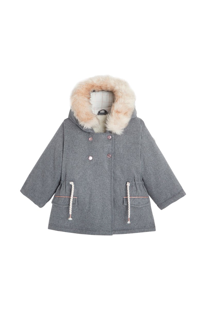 Parka 2 en 1 Gris chiné et écru - Obaïbi