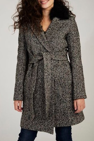 Manteau Noir et gris clair