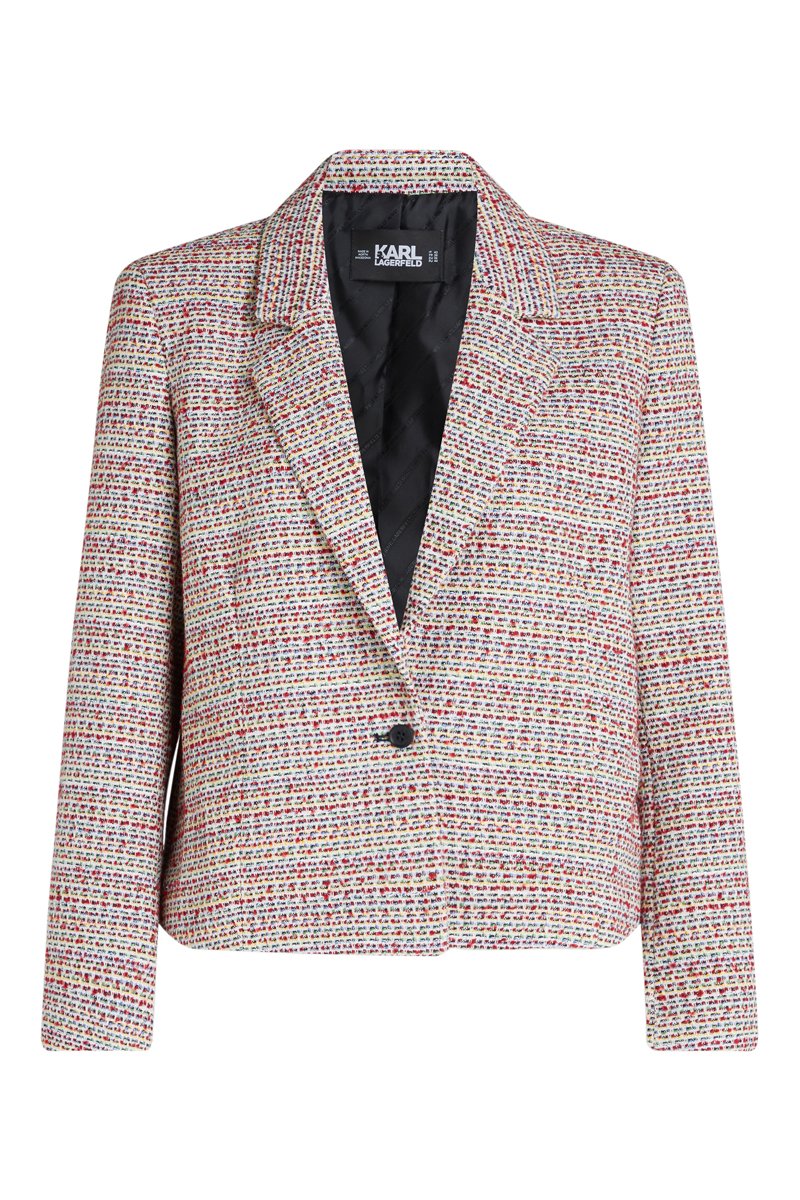 Veste en tweed - Rouge et écru