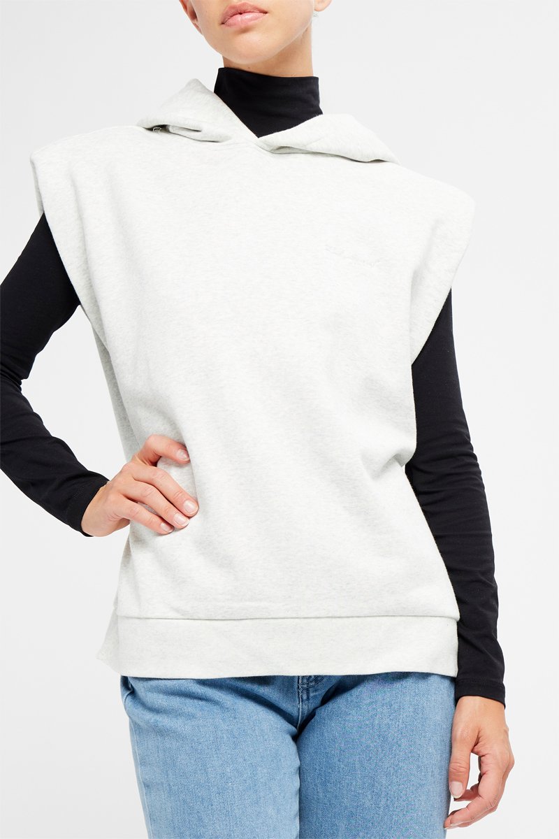 Top en coton biologique - Gris chiné