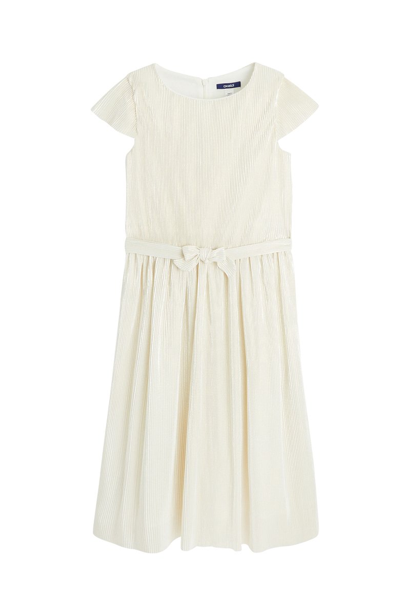 Robe en velours côtelé Ecru - Okaïdi