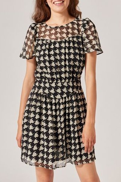 Robe patineuse Noir et blanc