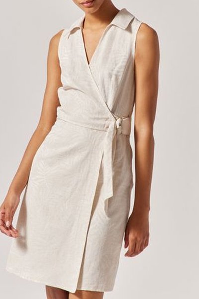 Robe portefeuille Ecru