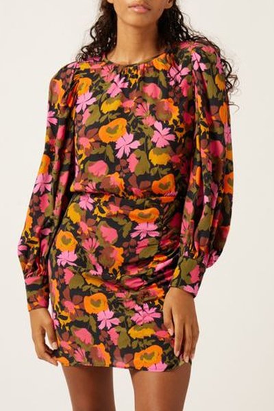 Robe fourreau Orange et noir