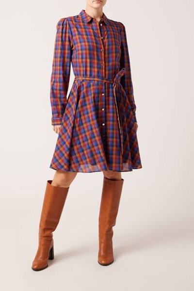 Robe chemise Bleu roi