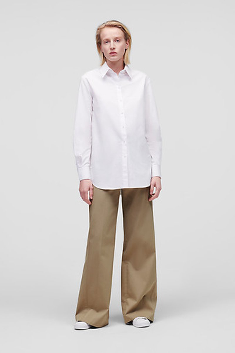 Chemisier en coton biologique - Blanc