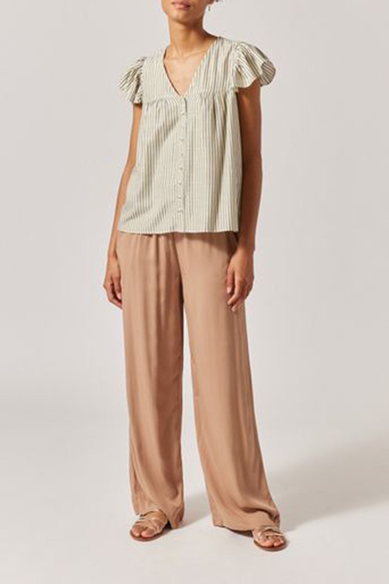 Chemisier Ecru et kaki