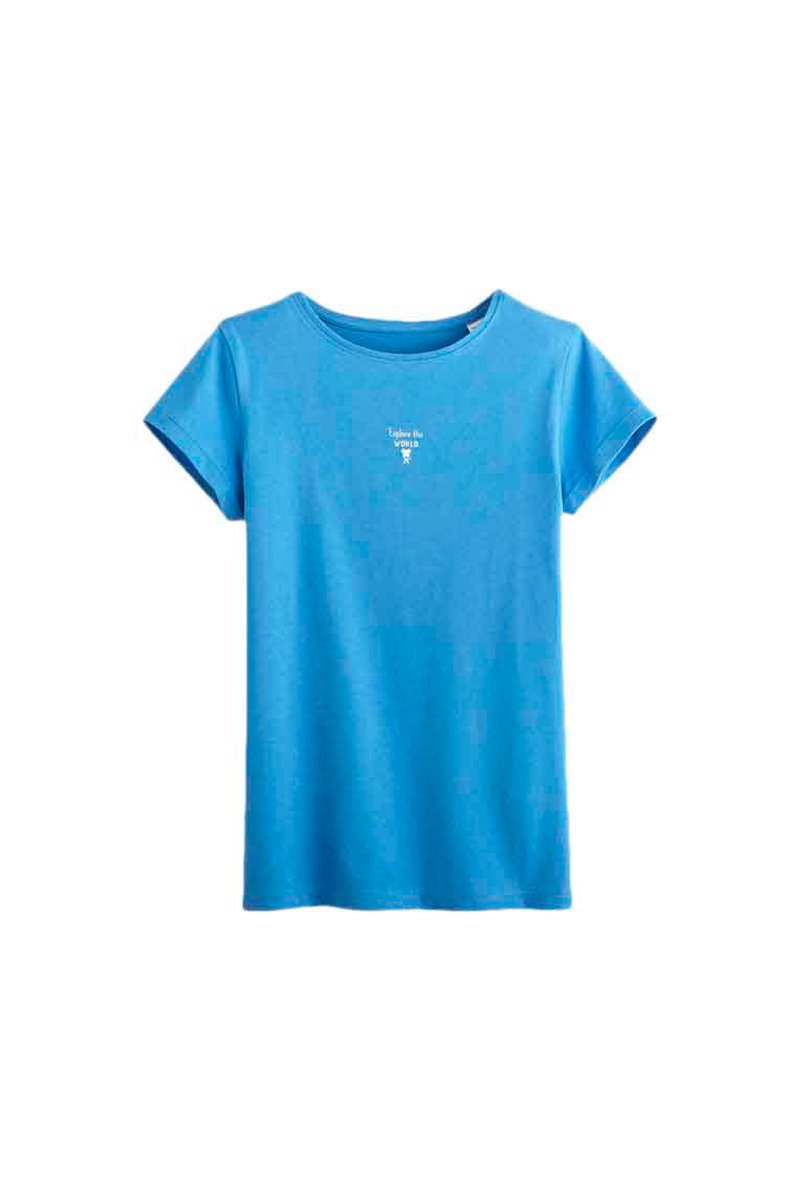 T-shirt Bleu clair chiné