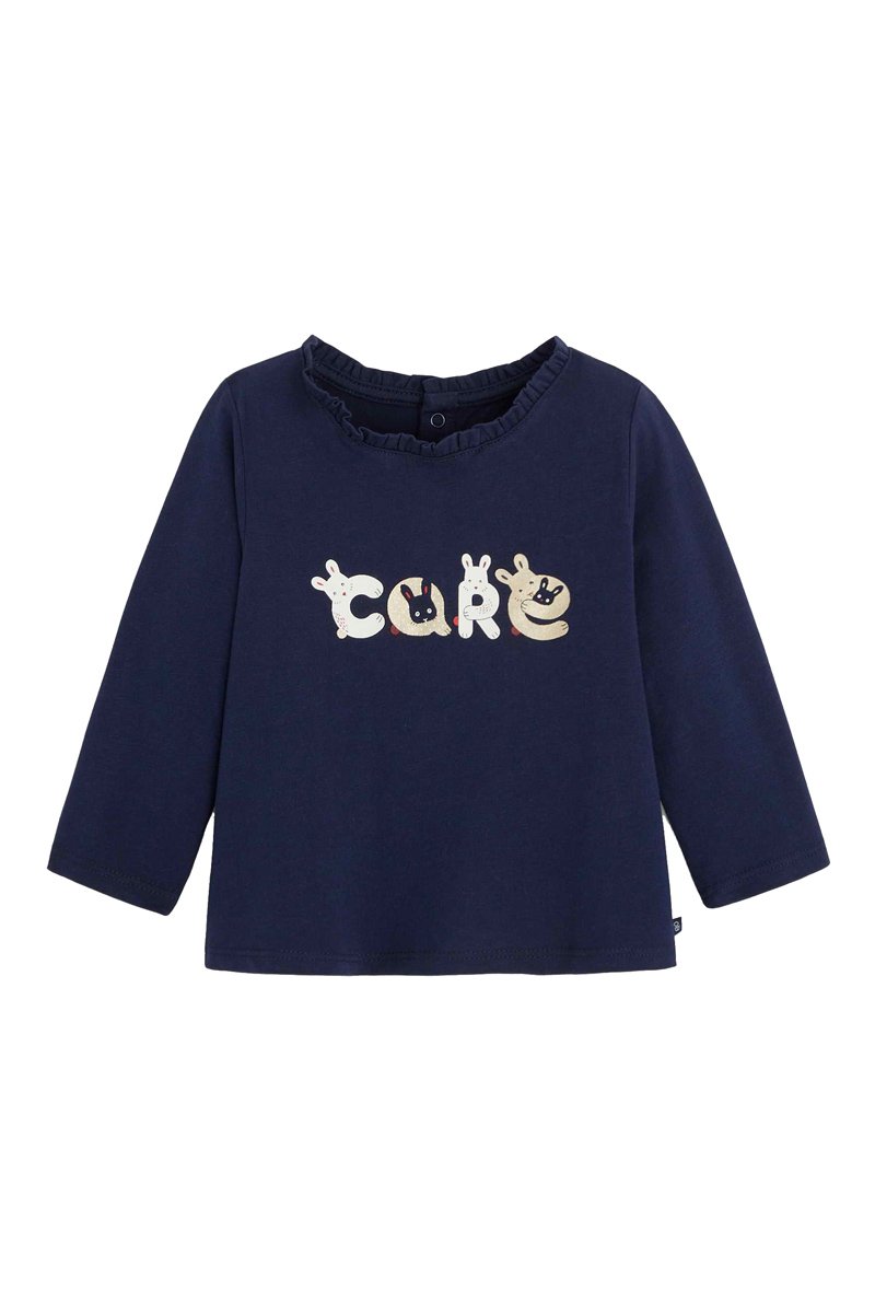 T-shirt en coton biologique Bleu marine - Obaïbi