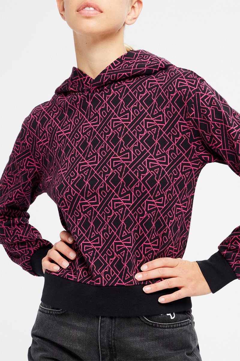 Sweat à capuche - Bordeaux et noir