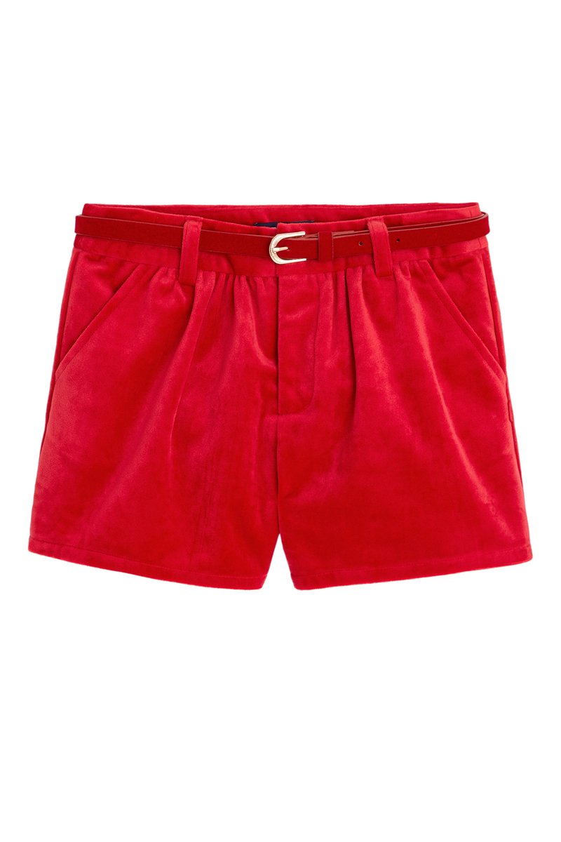 Short en velours Rouge - Okaïdi