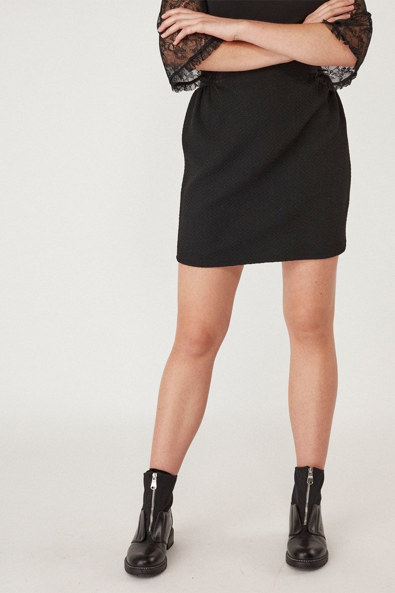 Jupe droite Noir